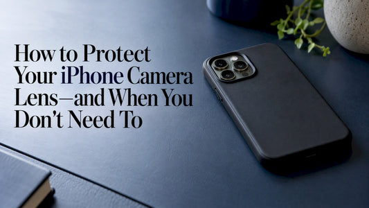 iPhone camera module protected by a case