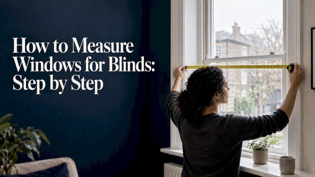 Tape measure across a window recess