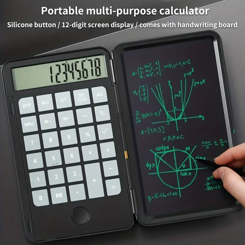 LCD Writing Tablet Calculator – Reusable Digital Note Pad