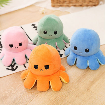 Reversible Octopus Plush – Flip-Expression Soft Toy