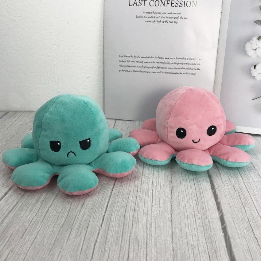 Reversible Octopus Plush – Flip-Expression Soft Toy