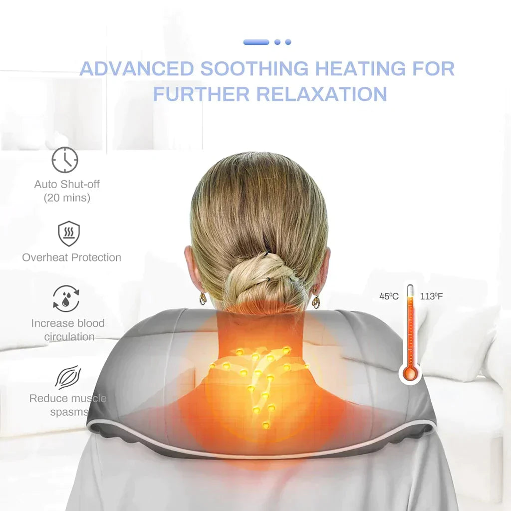 Heated Neck & Shoulder Massager – Electric Relaxation Device