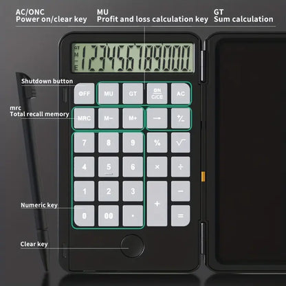 LCD Writing Tablet Calculator – Reusable Digital Note Pad